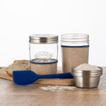 Kilner Sourdough Starter Set, 2 Glass Jars with Spatula and Measuring Markers