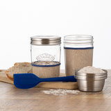 Kilner Sourdough Starter Set, 2 Glass Jars with Spatula and Measuring Markers