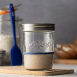 Kilner Sourdough Starter Set, 2 Glass Jars with Spatula and Measuring Markers