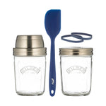 Kilner Sourdough Starter Set, 2 Glass Jars with Spatula and Measuring Markers