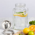 Kilner Glass Beverage Fridge Dispenser, 102oz Slim Drink Jar with Tap