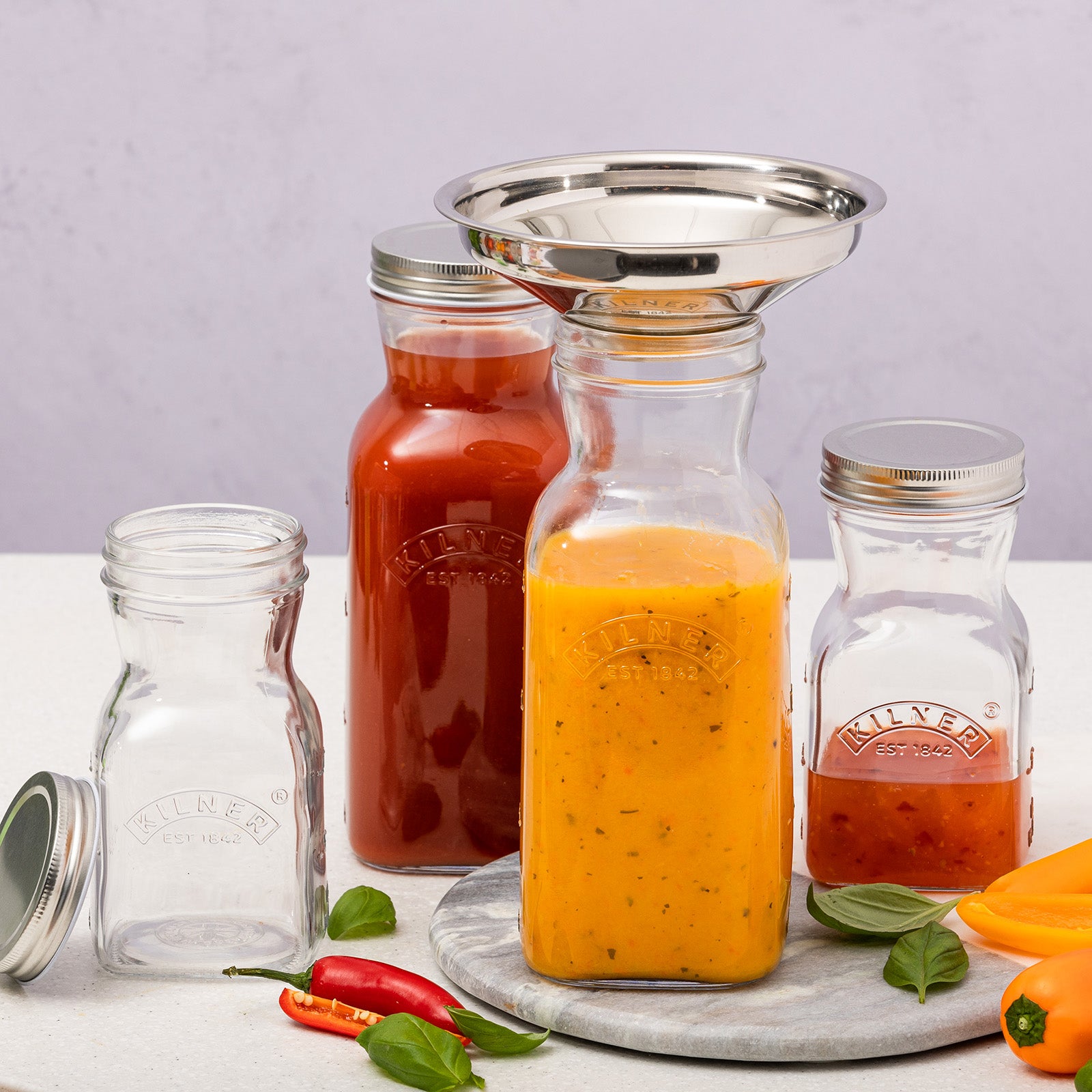 Kilner Juice and Sauce Glass Bottle, 34 Ounce