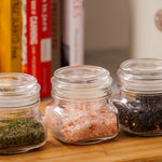 Kilner Square Push Top Storage Jars, Set of 3, 8.5 ounce