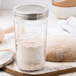 Kilner Sifter Jar Set, 0.5L Glass Baking Shaker with Mesh Lid and Cap