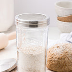 Kilner Sifter Jar Set, 0.5L Glass Baking Shaker with Mesh Lid and Cap