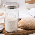 Kilner Sifter Jar Set, 0.5L Glass Baking Shaker with Mesh Lid and Cap