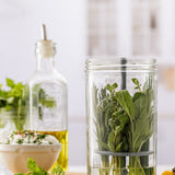 Kilner Fresh Herb Keeper, Glass Herb Storage Jar for Fridge