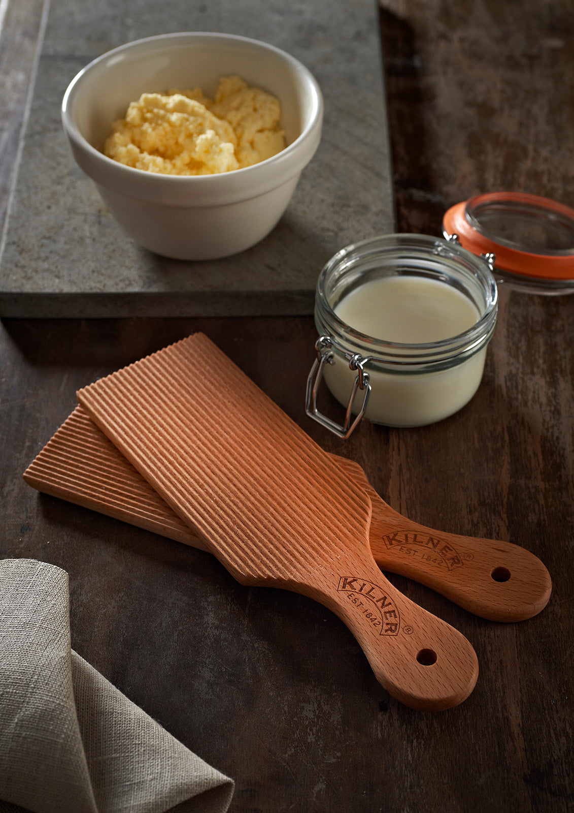 Kilner Beechwood Butter Paddles, Set of 2