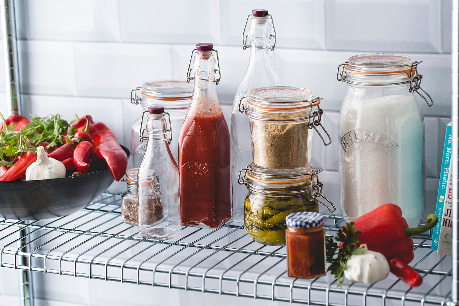 Kilner Square Swing Top Bottle, 34 Ounce
