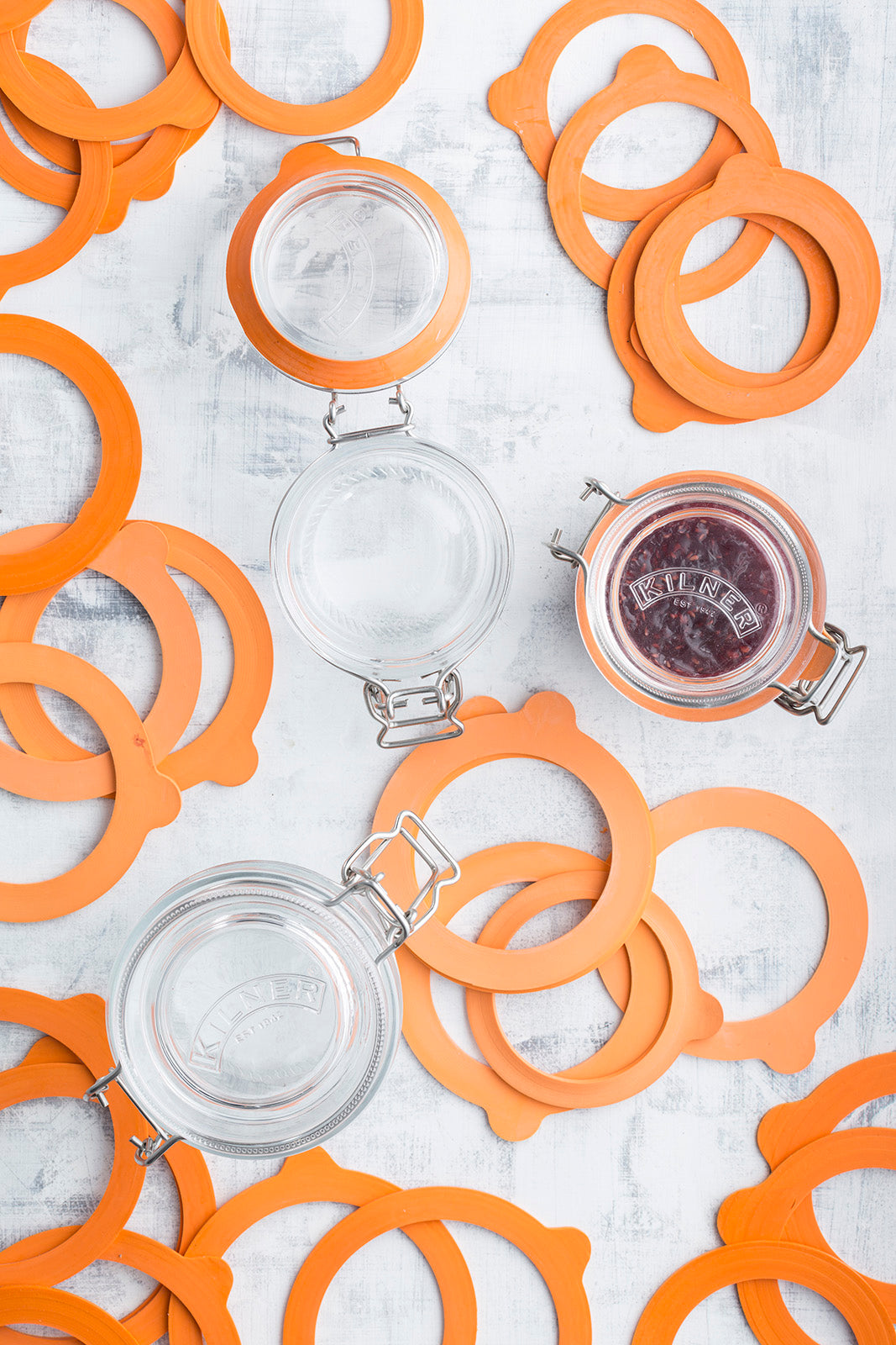 Kilner Rubber Seals for 12, 17, 34, 51, 68 Ounce Clip Top Jars, Set of 6