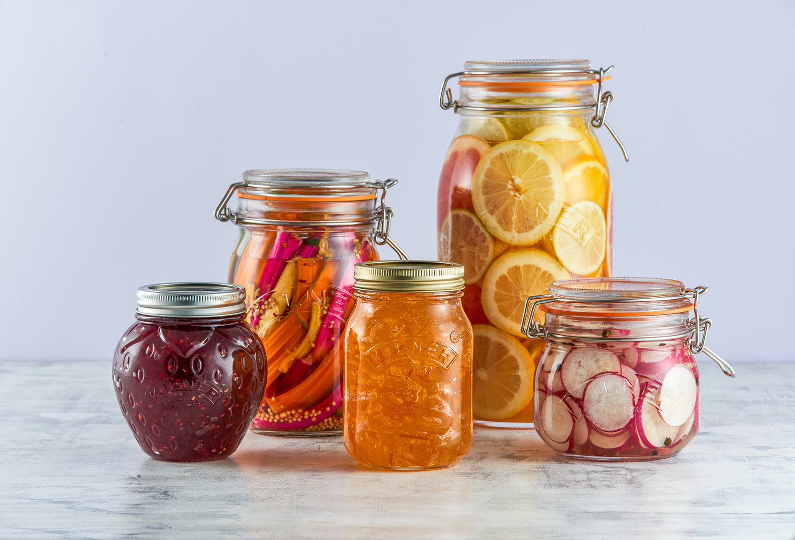 Kilner Round Clip Top Jar for Canning and Food Storage, 68 Ounce