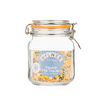 Kilner Square Clip Top Jar for Canning and Food Storage, 34 Ounce