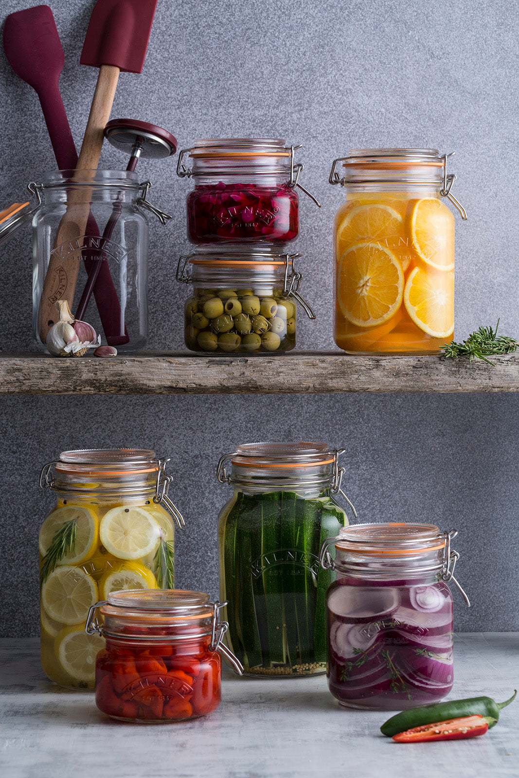 Kilner Square Clip Top Jar for Canning and Food Storage, 51 Ounce