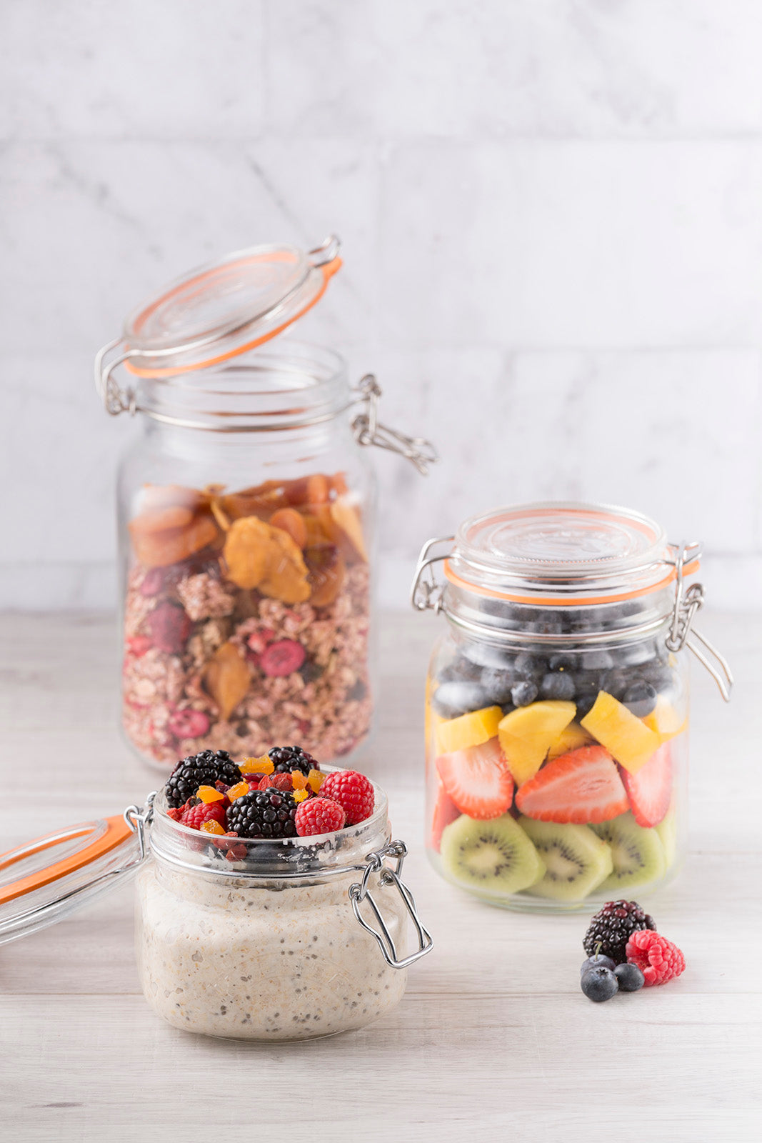 Kilner Square Clip Top Jar for Canning and Food Storage, 51 Ounce
