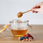 Kilner Honey Pot with Beechwood Dipper, 13.5 Ounce