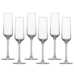Schott Zwiesel Pure Tritan Crystal Champagne Flute Glass, 7.1 ounce, Set Of 6