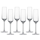 Schott Zwiesel Pure Tritan Crystal Champagne Flute Glass, 7.1 ounce, Set Of 6