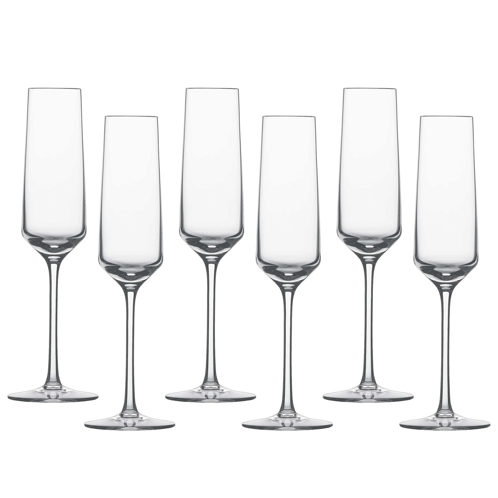 Schott Zwiesel Pure Tritan Crystal Champagne Flute Glass, 7.1 ounce, Set Of 6