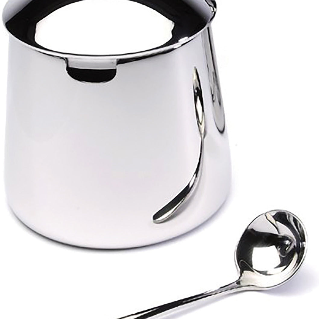 Frieling 18/10 Stainless Steel 10-ounce Sugar Bowl with Spoon, Mirror Finish