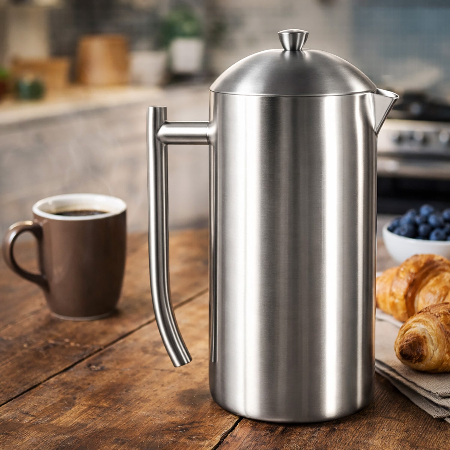 Frieling Brushed 18/10 Stainless Steel French Press Coffee Maker, 23-ounce