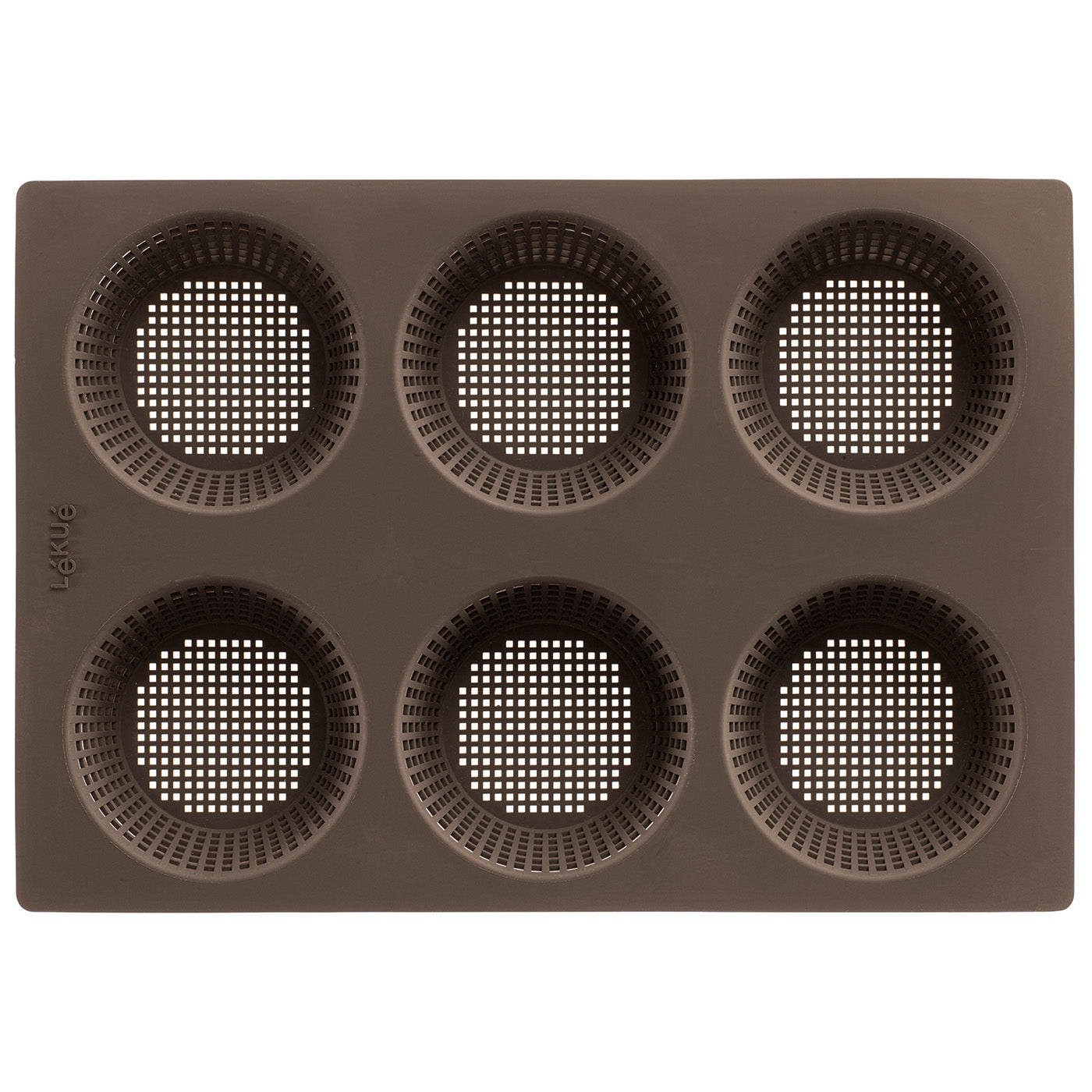 Lekue Silicone Perforated Bread Roll Pan, Brown