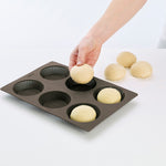 Lekue Silicone Perforated Bread Roll Pan, Brown