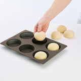 Lekue Silicone Perforated Bread Roll Pan, Brown