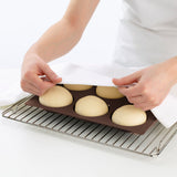 Lekue Silicone Perforated Bread Roll Pan, Brown