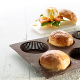 Lekue Silicone Perforated Bread Roll Pan, Brown