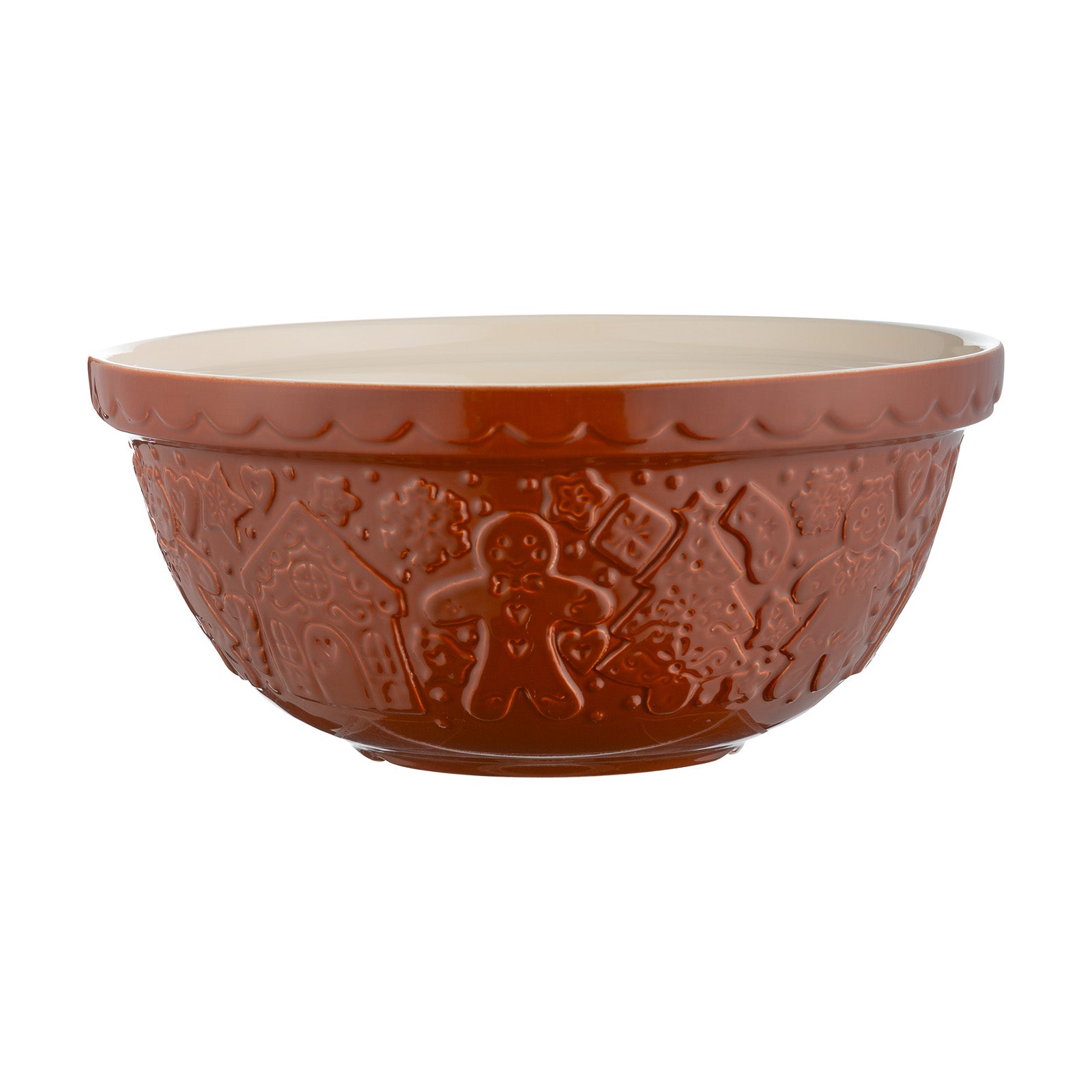 Mason Cash Gingerbread Lane Mixing Bowl Size 12, 4.25-Quart, Ginger