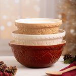 Mason Cash Gingerbread Lane Mixing Bowl Size 24, 2.15-Quart, Cane