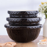 Mason Cash Color Mix Black Size 12 Mixing Bowl, 4.25 Quart