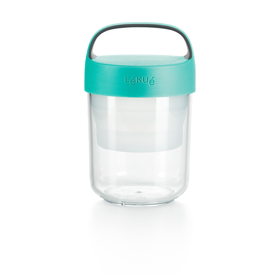 Lekue Jar-To-Go 2 Piece Travel Jar Container Set, 14 Ounce