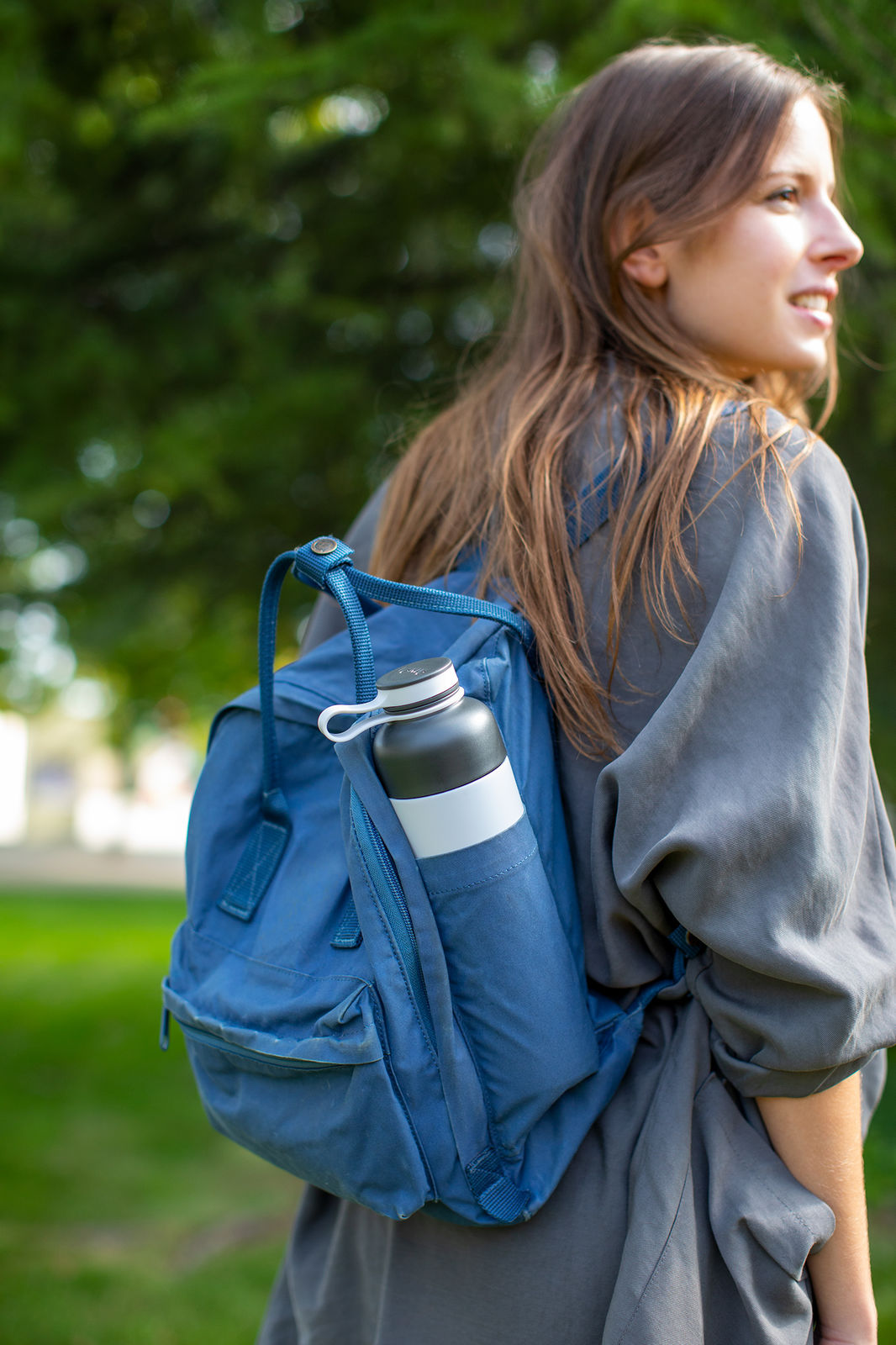 Lekue Insulated Bottle To Go, 16.9-ounce, Gray