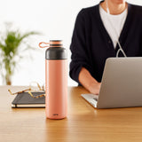 Lekue Insulated Bottle To Go, 16.9-ounce, Coral
