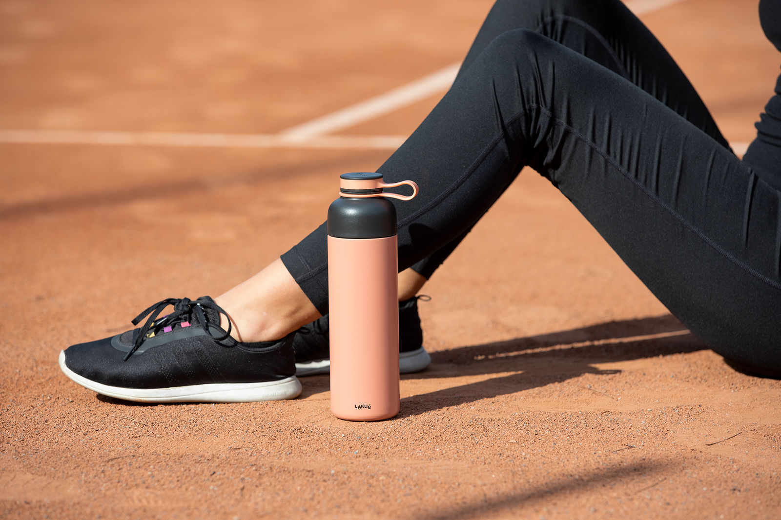 Lekue Insulated Bottle To Go, 16.9-ounce, Coral