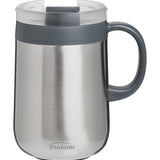 Trudeau 16-ounce Stainless Steel Vacuum Desk Mug, Silver