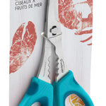 Trudeau Seafood Shears, 7.5 inch, Tropical Blue
