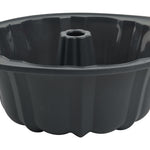 Trudeau Structure Silicone 10 Cup Fluted Cake Pan, Grey/Mint