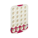 Trudeau Structure Silicone 24 Cavity Mini Muffin Pan, Confetti/Fuchsia