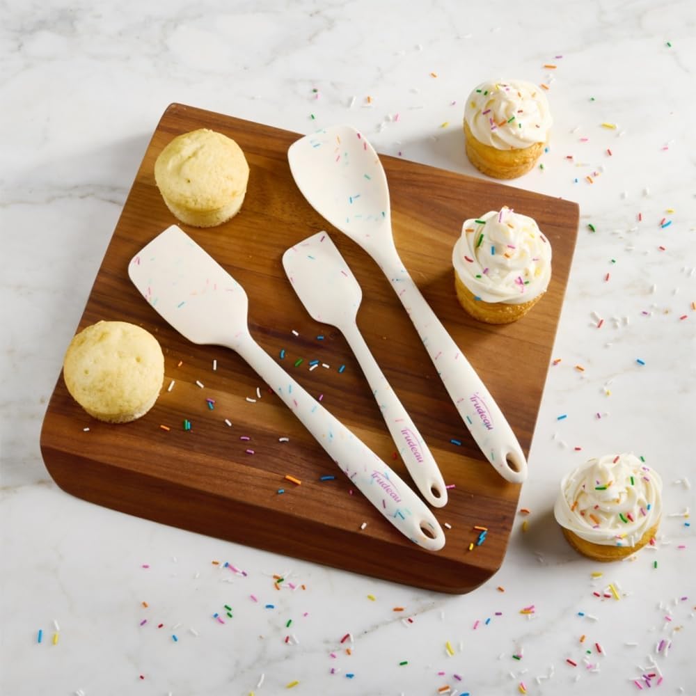 Trudeau Confetti Silicone Spatulas, Set of 3