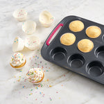 Trudeau Silicone Standard Muffin Baking Cup, White Confetti, Set of 12
