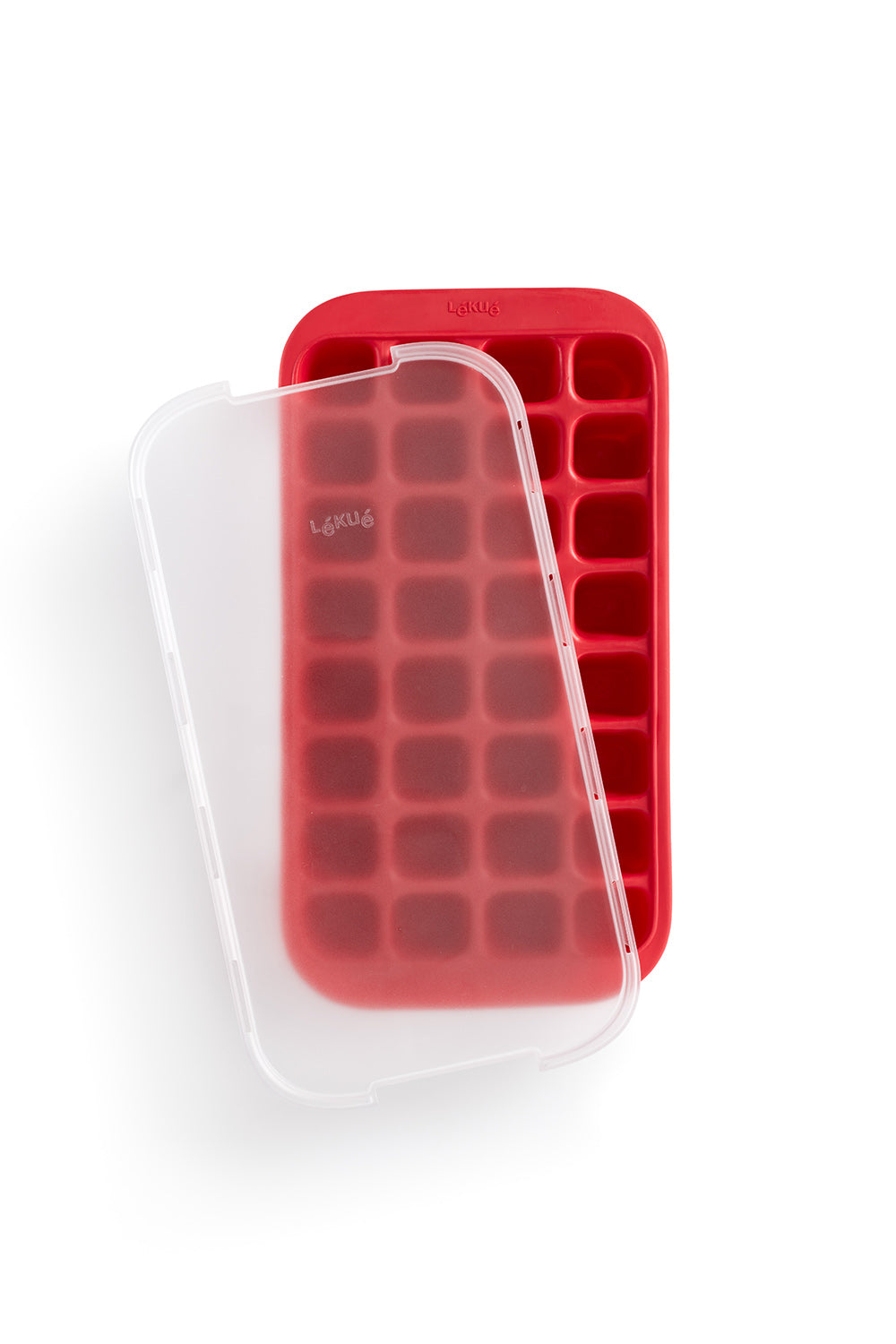Lekue Industrial Silicone Ice Cube Tray, Red