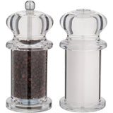 Trudeau Tradition Pepper Mill and Salt Shaker Set, 5.5-Inch, Clear