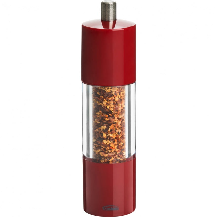 Trudeau Adagio 7.5-Inch Red Pepper Chili Flake Mill, Red