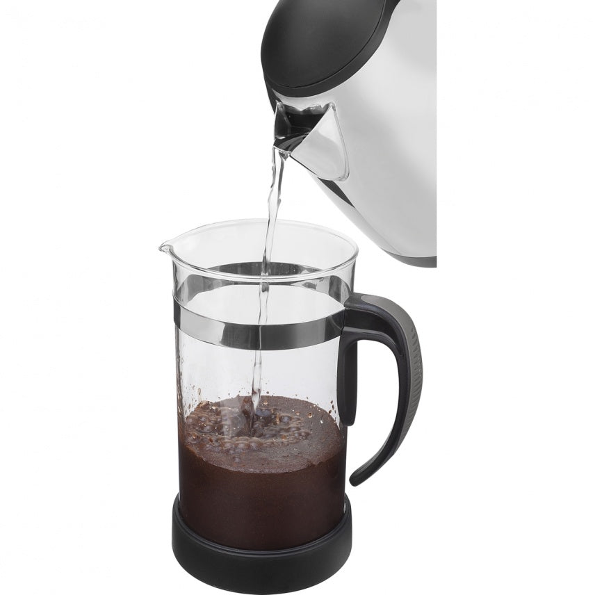 Trudeau 1 Liter French Press with Borosilicate Glass Body, Black