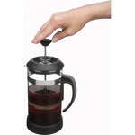 Trudeau 1 Liter French Press with Borosilicate Glass Body, Black