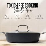 Alva Mastero 3.3-Quart Nonstick Saute Pan with Dual Handles, with Lid, 9.5-Inch