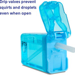 Precidio Design Drink in the Box Eco-Friendly Reusable Juice Box Container, 8 ounce, Blue