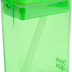 Precidio Design Drink in the Box Eco-Friendly Reusable Juice Box Container, 8 ounce, Green